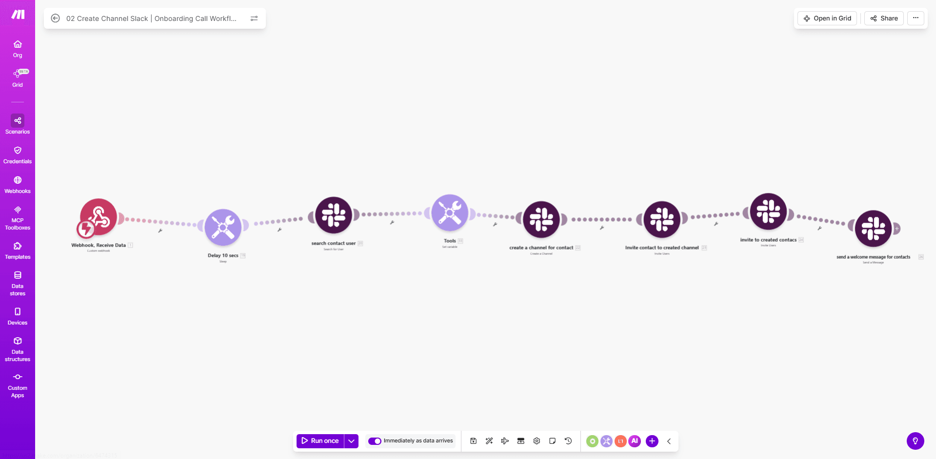 Onboarding Automation workflow preview